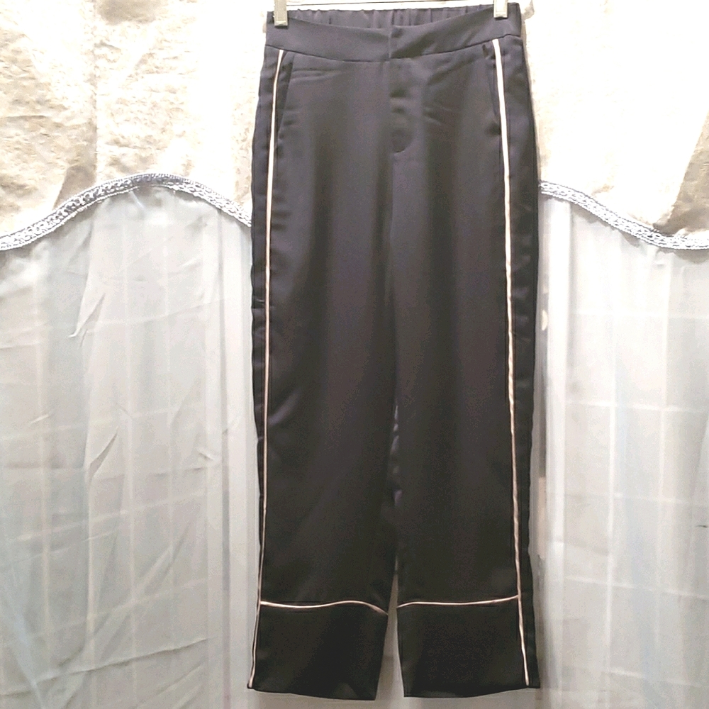 DANCE MARVEL NAVY/CREAM POLY. PANTS SZ S